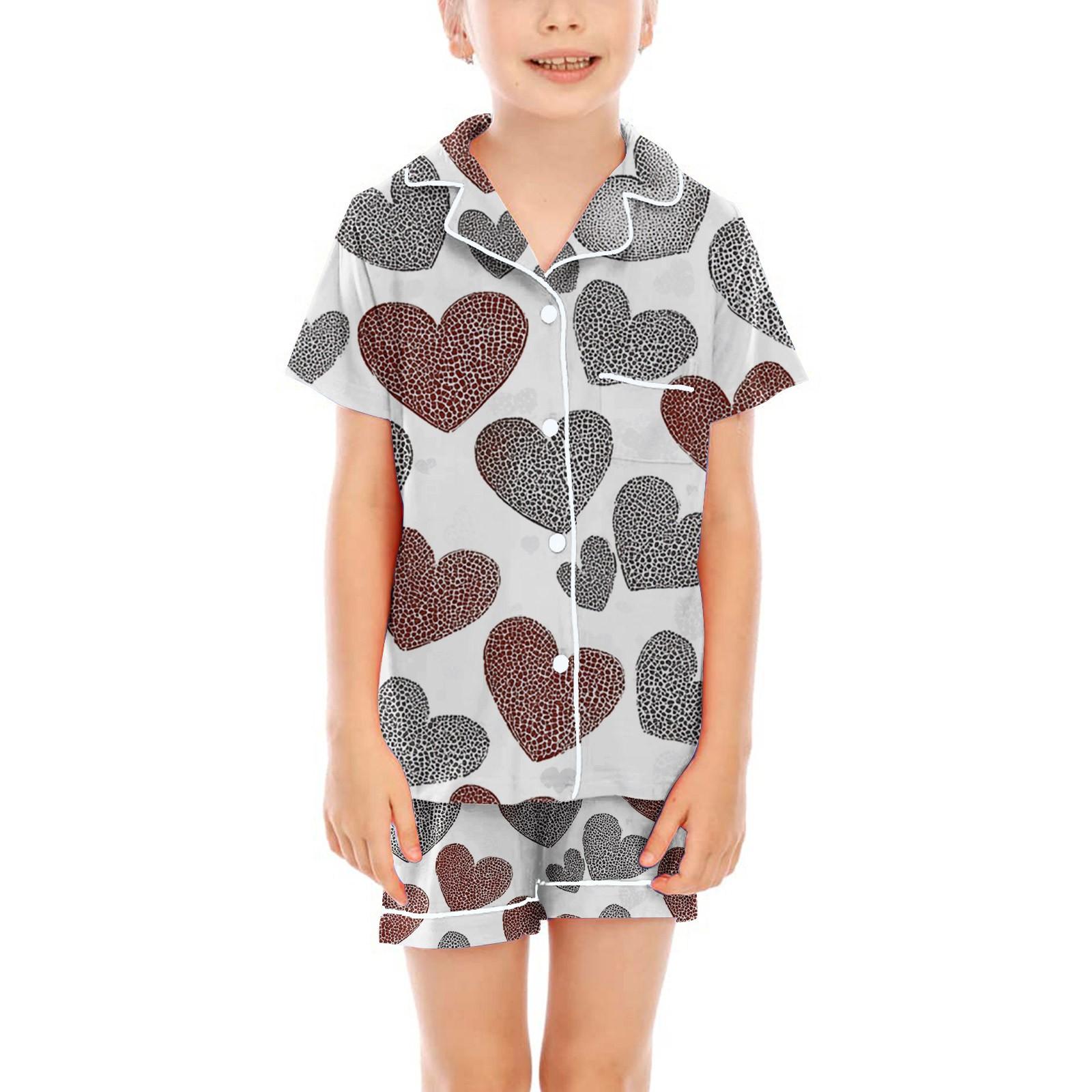 

Детские пижамы, модная рубашка из двух предметов, комплект с шортами, мягкий праздничный комплект повседневной одежды 160