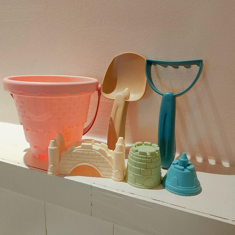 Kids Plaything Outdoor Game Sand Toys Set Shovel Rake Mold Digging Sand Kit Beach Castle Bucket