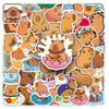 50-Piece Capybara Cartoon Sticker Set - Cute Animal Decals for Water Bottles, Computers, and More