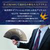 Stilvolles Business-Fächer-Set mit Fächeretui und Weidenfrosch-Design [Osaka Choseido] Herrenfächer, Taschentuch, (Dunkelgrau)