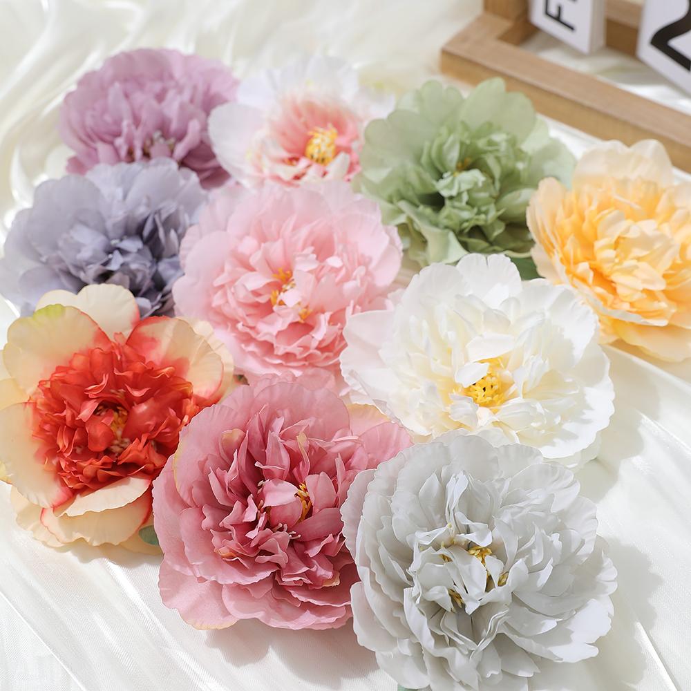 3/5Pcs Artificial Rose Flower Heads Fake Flowers Home Room Decoration Garden Wedding Decor DIY Wreath Gift Box Accessories
