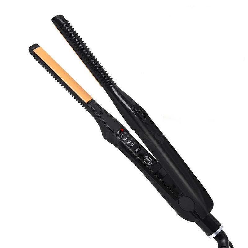 2-in-1-Haarglätter, Lockenwickler, professionelles Keramik-Glätteisen für kurzes Haar, Damen und Herren, Bartglätter