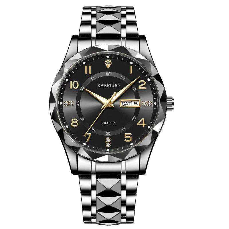 Neue Original Herrenuhr Doppeltkalender Mode Wasserdicht Leuchtend Business Premium Mechanische Quarz Uhr Herrenuhr