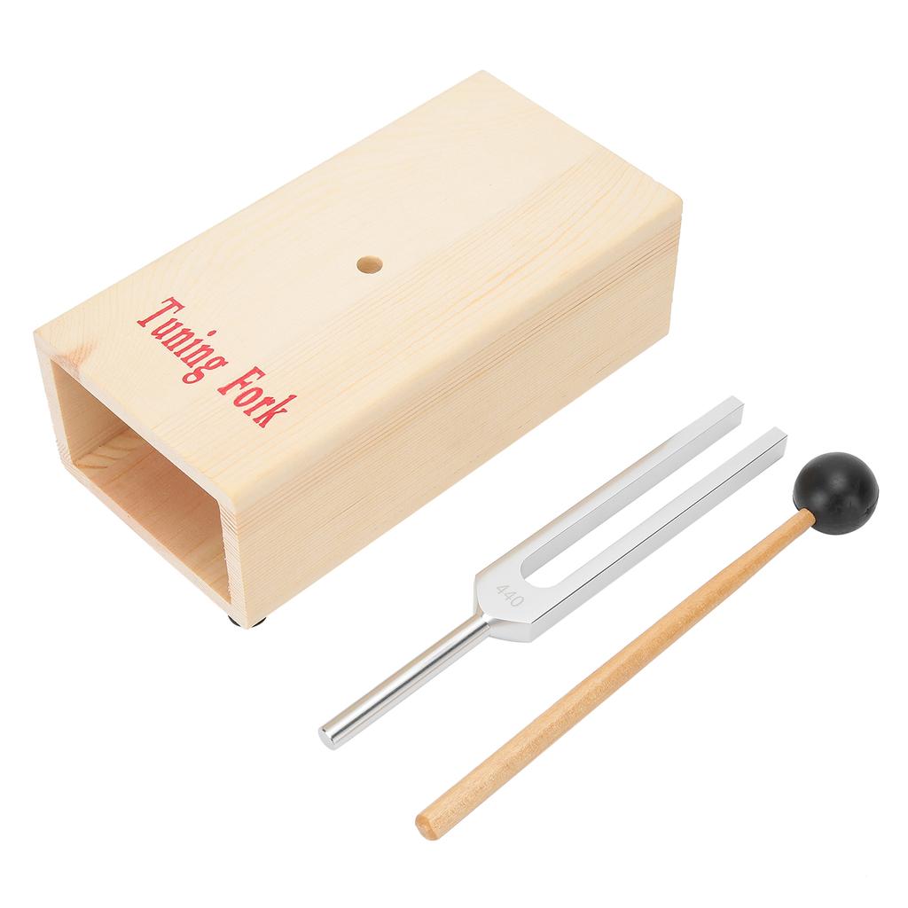 440Hz Stimmgabel Set Aluminiumlegierung Hammer Druckabbau mit Resonanzkörper