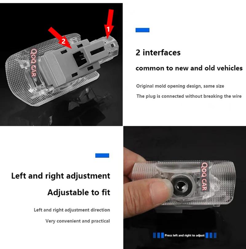 RSXE2 1 Pair For TOYOTA 4RUNNER (2014-2022) Car LED Door Welcome Warning Light Projector Ghost Shadow Lamps Laser Emblem Logo Lights