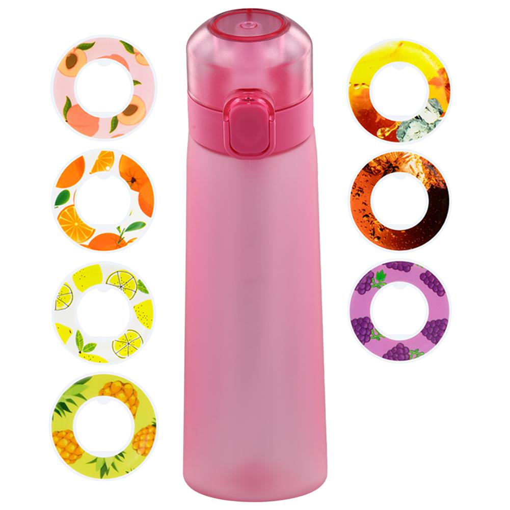 650ML Flavored Water Bottle Scent Up Water Cup 7 Fruit Fragrance Pods Water Cup With Straw Leak Proof for Outdoor Sports