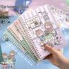 Cute Double-Sided Cartoon Sticker Book with Coil Binding