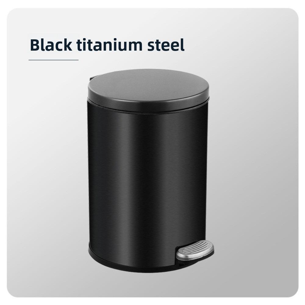 Stainless Steel Bathroom Trashcans with Lids 8L Garbage Bin Foot Pedal Flip Cover Waste Basket For Home Indoor Hotel