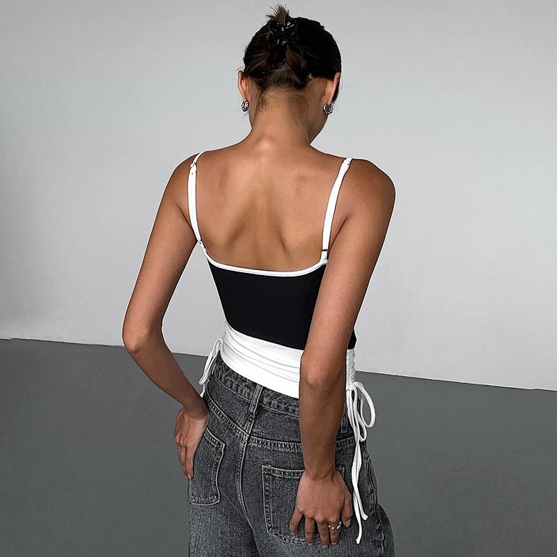 YYFS Damenmode Casual Sommer Frühling Einfarbig Druck Ärmellose Hosenträger Blusen & Hemden