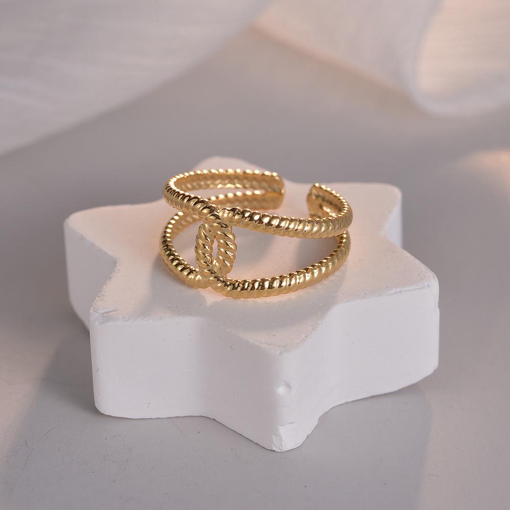 Adjustable Non-Fade Electroplated Couple's Ring