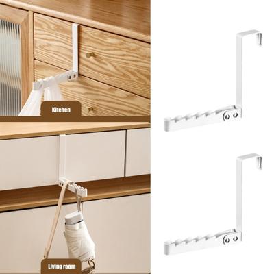 Bathroom Door Hook with Strong Load Capacity Foldable Decorative Clothes Coat Hanger Door Mounted Towel Organizer