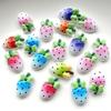 10 mixed strawberry shaped resin scrapbooks suitable for hair accessories, phone cases, and various DIY decorative accessories