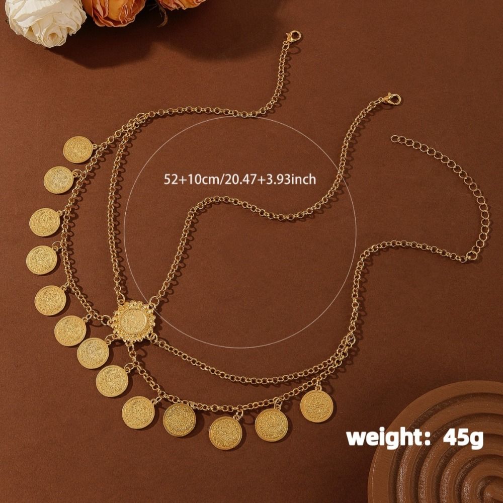 Adjustable Indian Bridal Headpiece Metal Hair Chains Egyptian Gold Head Chain  Party Accessories