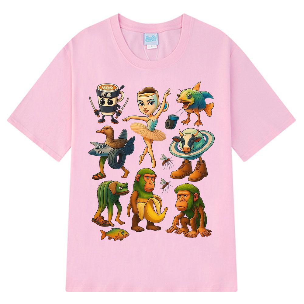 Italian Brainrot Funny Meme Graphic T-shirt Tralalero Tralala Tung Tung Tung Sahur Ballerina Capuchina Brr Brr Patapim T Shirts