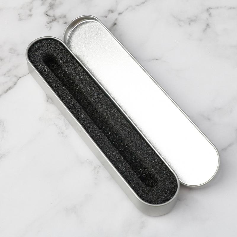 17X2Cm Black Metal Pen Box High Quality Protection Box For Fountain Pen Pencils Stationery Gift Box Office School Supplies