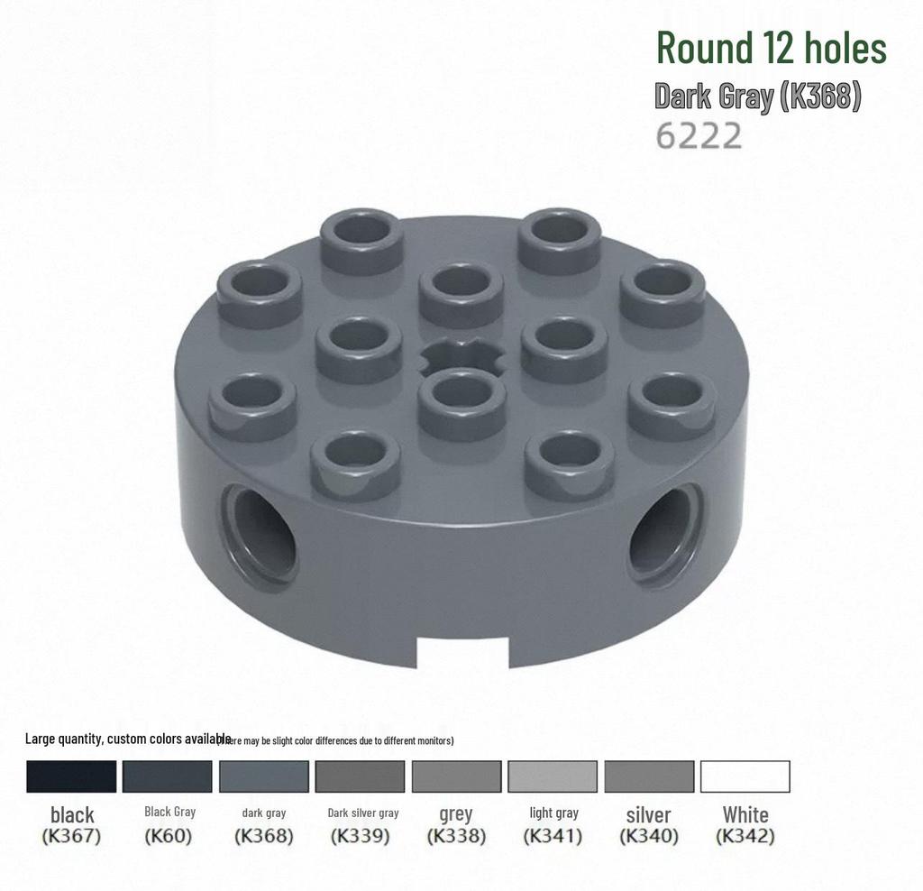 Compatible 6222 Axle Hole Cylinder Brick for Lego MOC, Small Particle Building Block