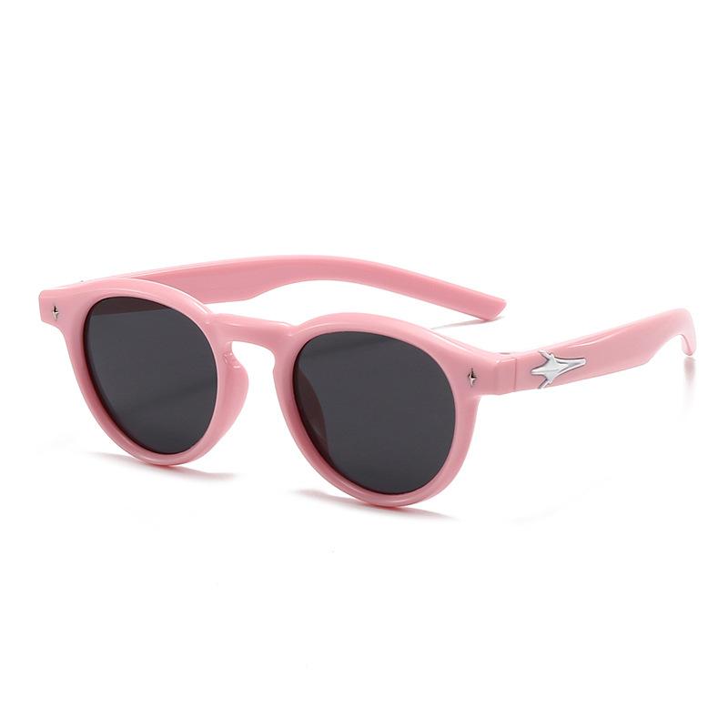 1/25 New Retro Stylish Round Frame Silicone Sunshade Sunglasses for Kids 23045