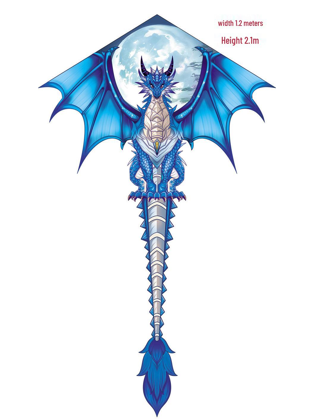 Weifang Pterodactyl Kite - Easy-Fly Triangle with Long Tail and Cartoon Dragon Design