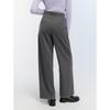 ELLE Women's French Merino Wool High-Waist Wide-Leg Pants