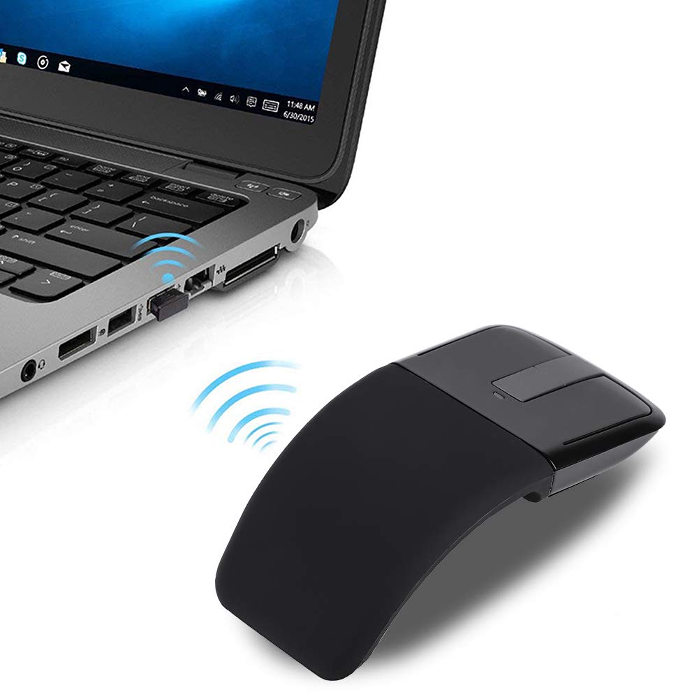 Bluetooth Wireless Foldable Arc Wireless Touch Thin Portable Foldable Optical Mouse Receiver for and Phones Mouse, Mouse, Notebooks, Laptops, Tablets,