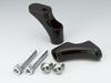 Kijima Gauge Mounting Bracket for Sportster Models (1992-2011) and Dyna Models (1992-2005), Die-Cast, Black, Set of 2 (HD-01949)