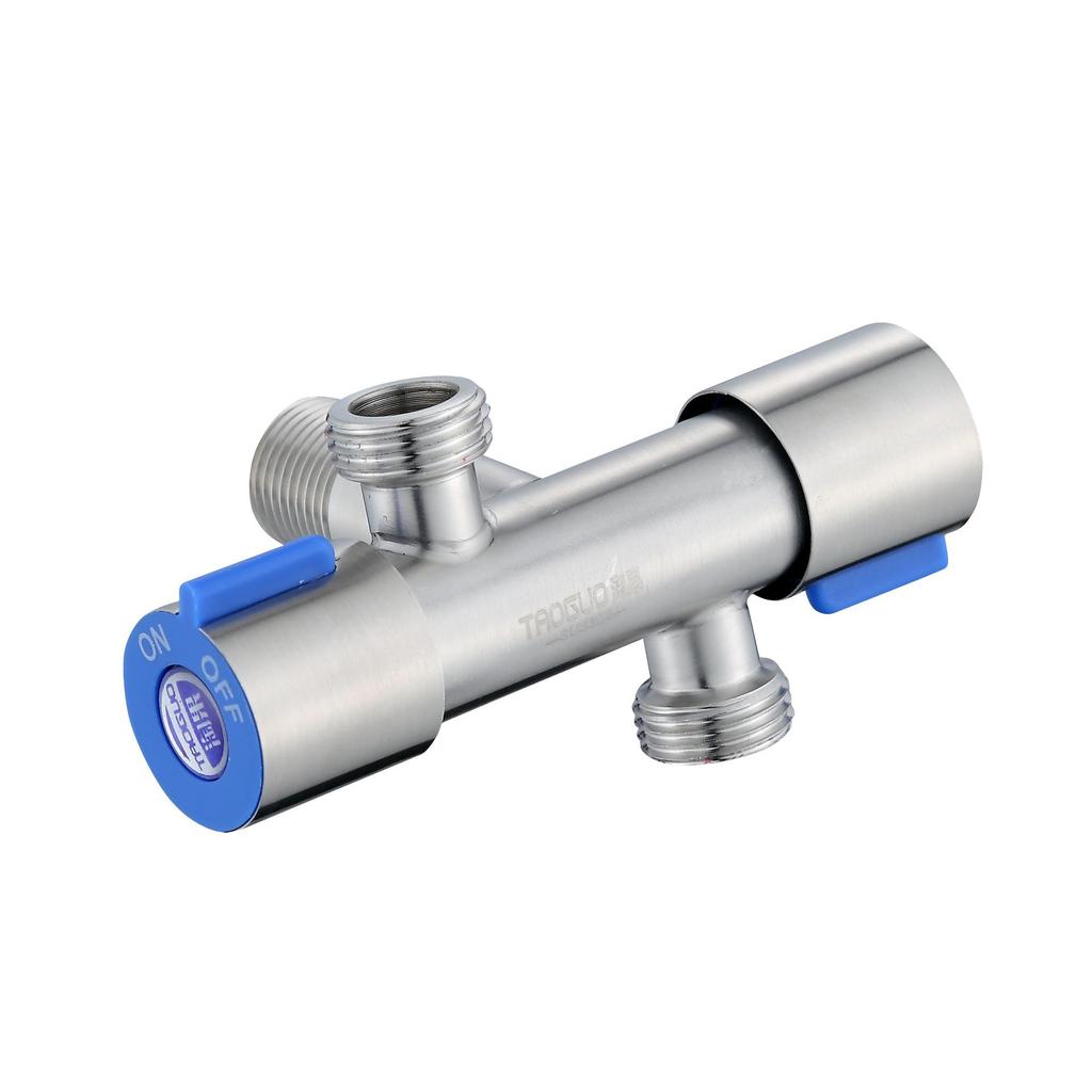 Robinet Unghiular cu Ieșire Dublă din Oțel Inoxidabil 304 cu Comutatoare Duble pentru Divertor WC