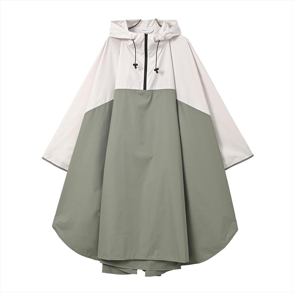 Nifty Colors Rain Poncho, Peach Drop Bicolor Rain Poncho 6050KH