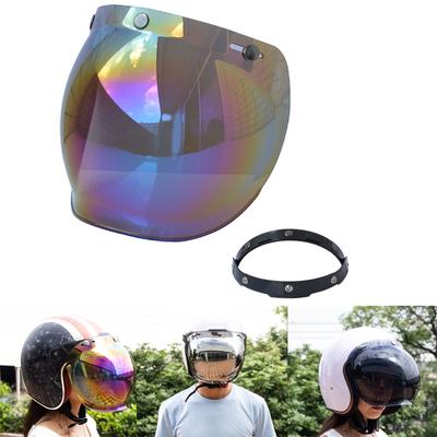 3-Snap Shield for Motorcycle Helmet Shield 3-Snap Design Open Face Helmet Visor Gift for Motorcycle Enthusiasts