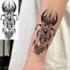 1 Sheet Scary Skull Grim Reaper Temporary Tattoos For Men Women Hand Arm Forearm, Realistic Fake Tattoo Sticker Halloween Tatoos