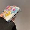 Cute Transparent 3D Colorful Flower Glitter Sparkle Effect Girly Phone Case for iPhone17 Air 16 15 14 Plus 13 12 11 Pro Max Back Cover
