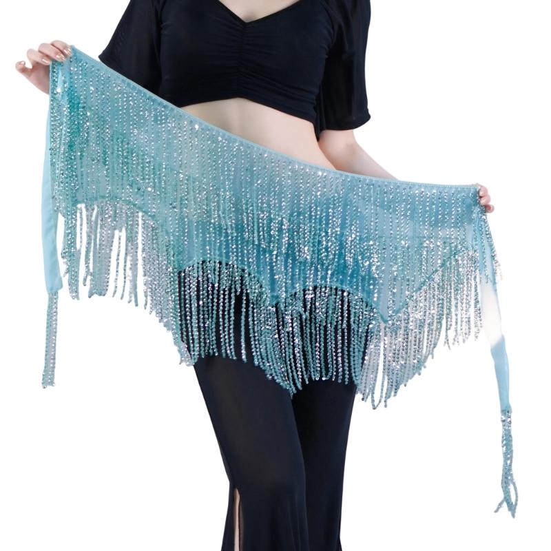 Professional Grade Belly Dance Hip Scarf Lightweight Polyester Fabric for Comfortable Extended Dance Practice
