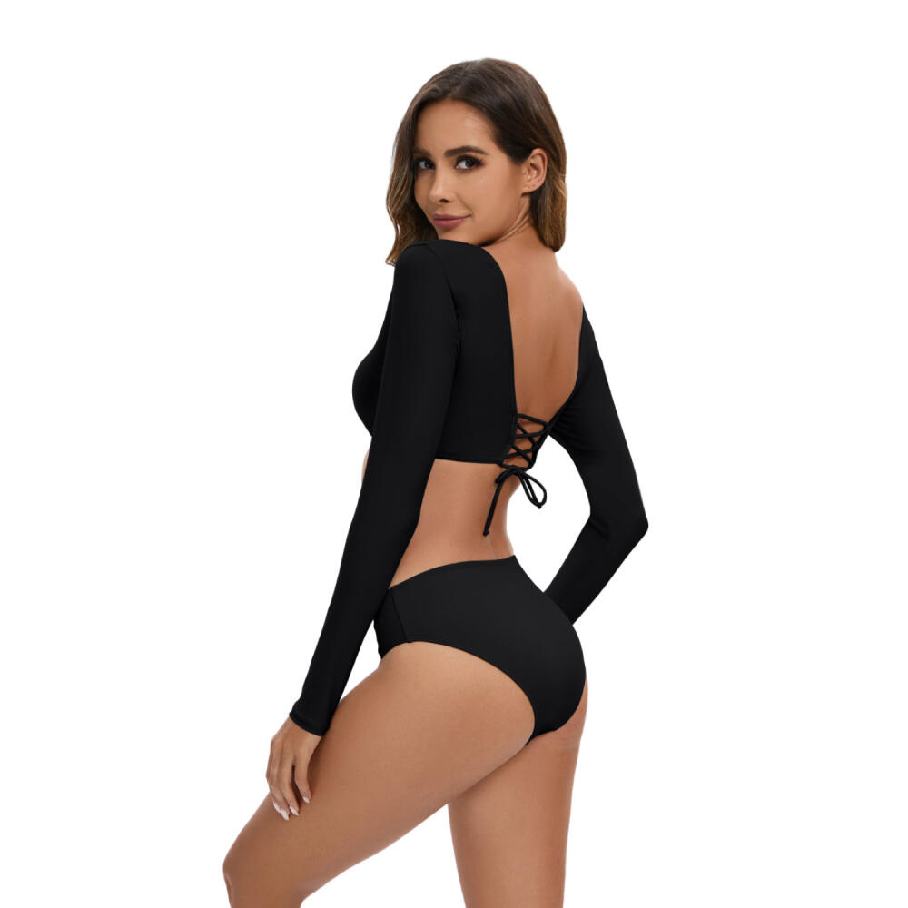 Dvoudílný Surfařský Oblek s Dlouhým Rukávem Ochrana proti Slunci Dámské Plavky Horký Pramen Potápěčský Oblek Sexy Plavky