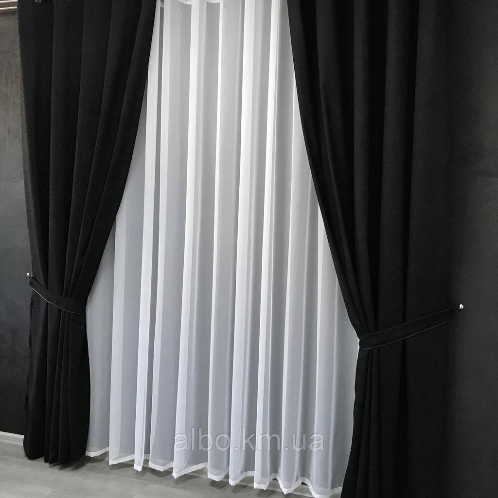 Schwarze fertig konfektionierte Mikrovelours-Vorhänge mit Zopf, moderne einfarbige Vorhänge für Wohnzimmer, Kinderzimmer, Schlafzimmer