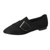 Fabric Pointed Pointed Women's Shoes  Spring New Low Top Low Heel Flat Shoes V Mouth Mid Mouth Lazy Women's Casual Shoes