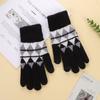Winter Neu Warme Anti-Rutsch Verdickte Wollhandschuhe Gestrickte Mode Jacquard Handschuhe Bequem, Lässig und Vielseitig