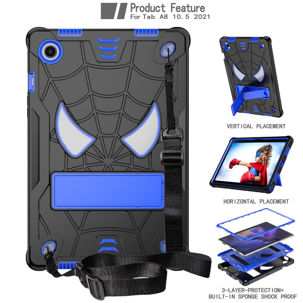 Triple-Proof Spider-Man Protective Case for Samsung Galaxy Tab A8 2021 SM-X205/X200