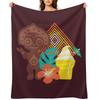 Polynesian Paradise Throw Blanket Bed Multi-Purpose Cute Plaid Sleeping Bag Blankets