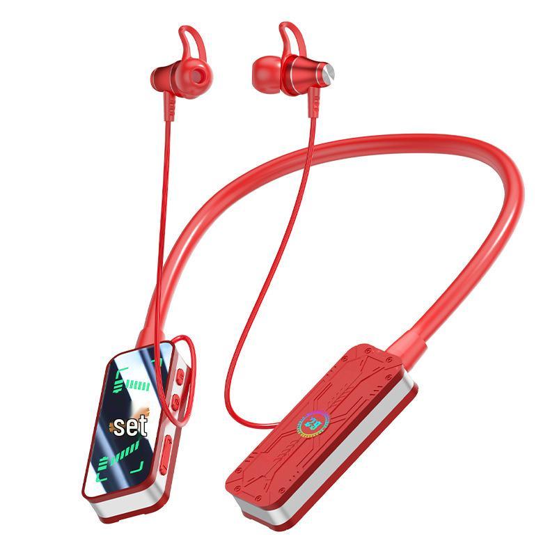 

5.4 Neck-Hanging Wireless Bluetooth Headphones: High-Quality Sound, Low Latency, Ideal for E-Sports Gaming червоний