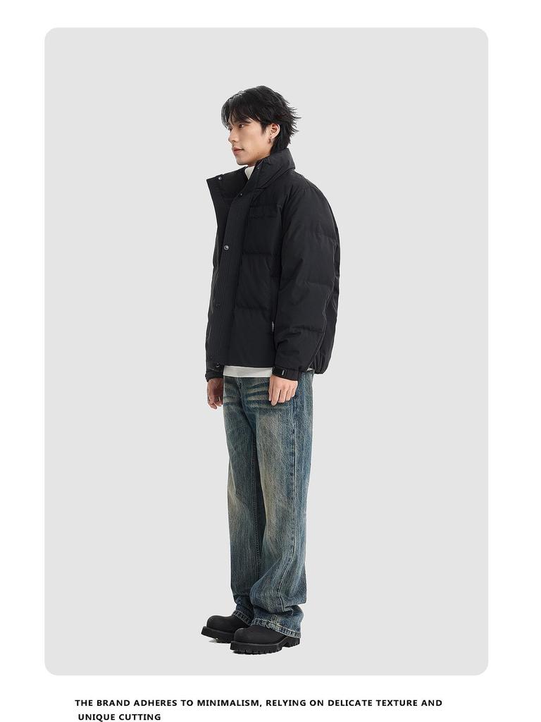 High-End Autumn/Winter American Trend Thick Duck Down Stand Collar Sports Jacket - Men's & Couples Casual Puffer