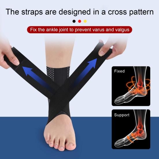 Ankle Brace for Men Women Stabilizing Ankle Wrap for Sprained Ankle Adjustable Foot Support Compression Sleeve for Tendonitis Arthritis