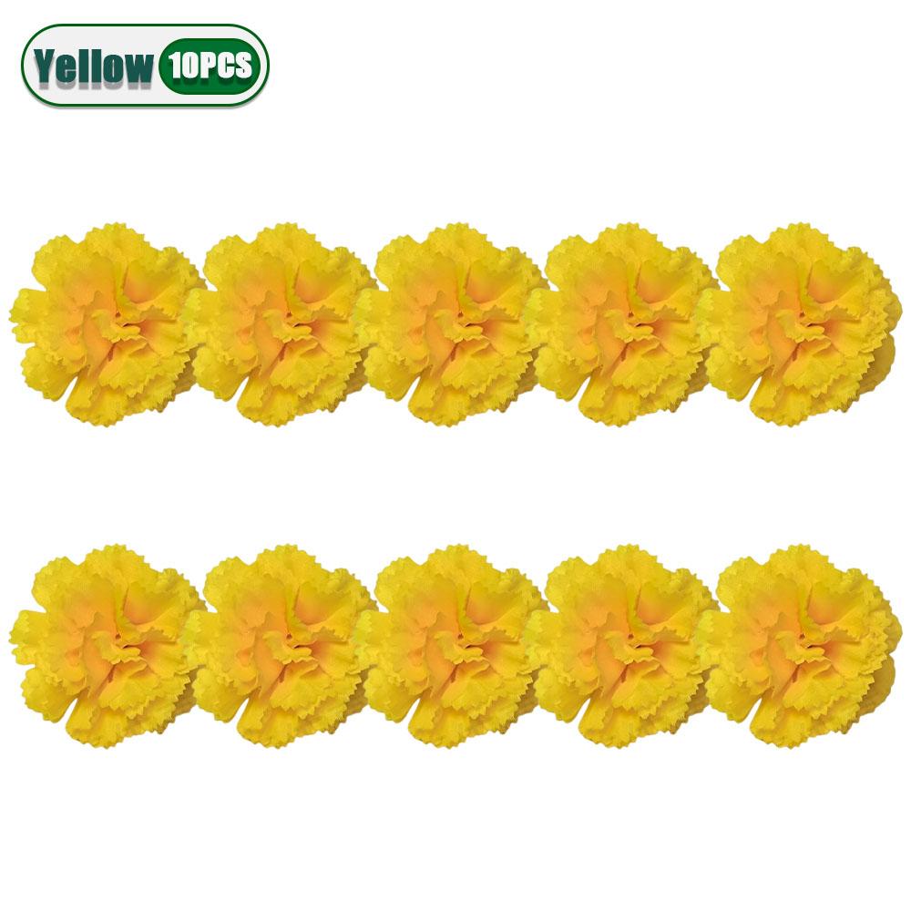 2.17 InchMexican Marigold Artificial Flowers Day of The Dead DIY Garland String Halloween Diwali Party Home Outdoor Decoration