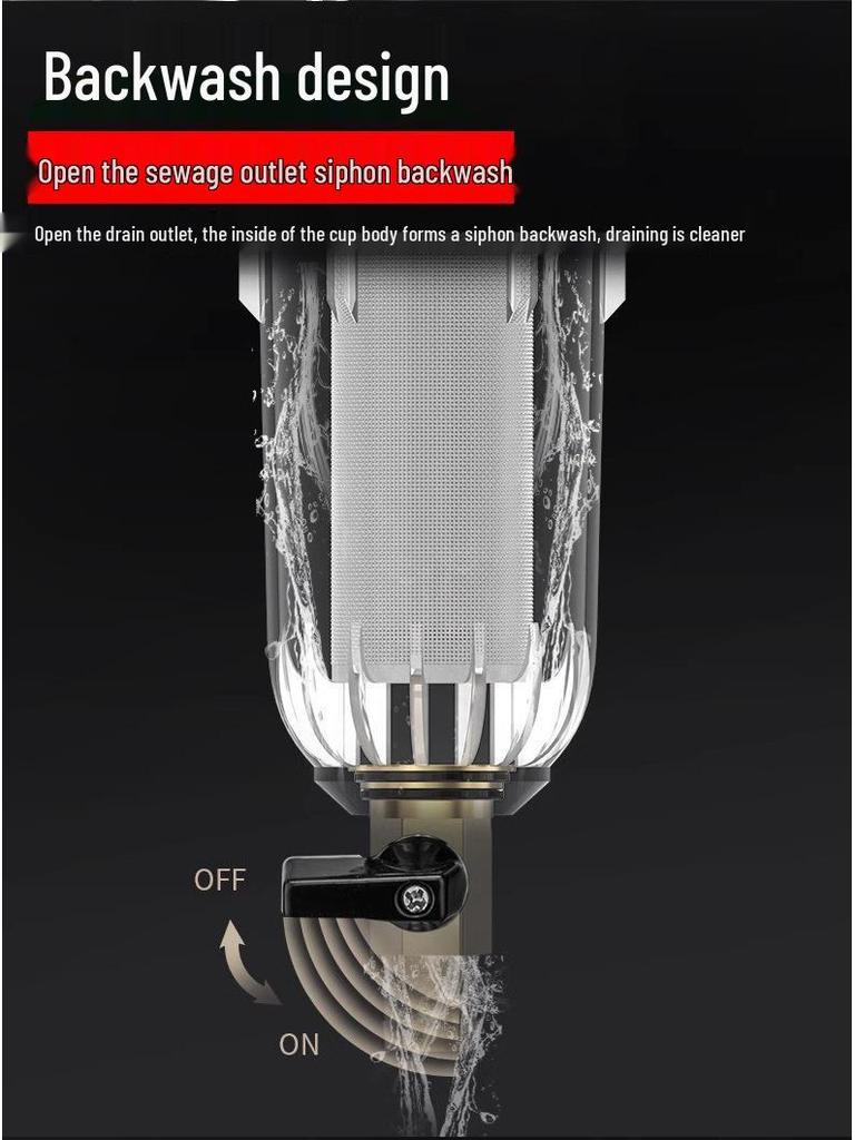 Universal Pre-filter Water Purifier with Central Backwash for Household Use