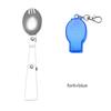 304 Stainless Steel Solding spoon Creative Tableware Outdoor Portable Three-Fold Spoon Fork Travel Folding Spoon Storage Box