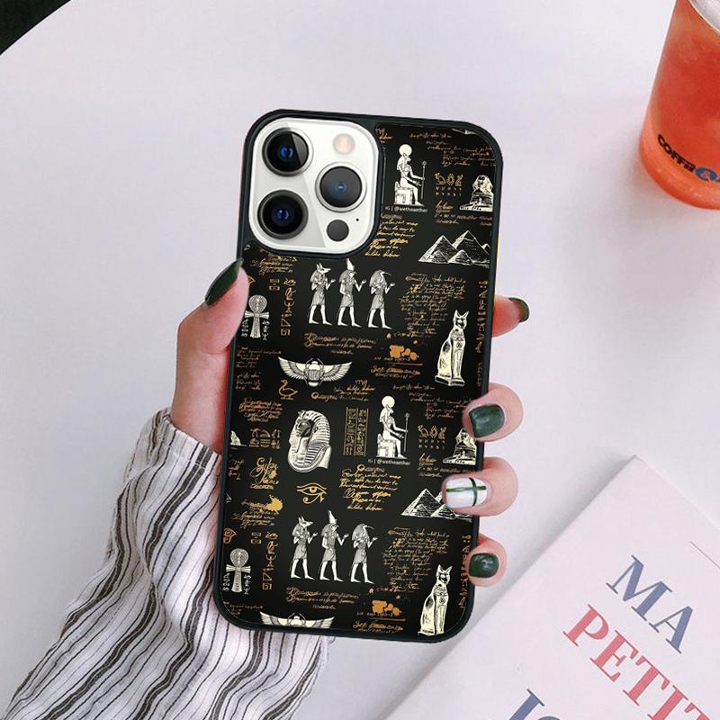 Egypt Nefertiti Ankh Phone Case For iPhone 17 Air 14 13 12 16Pro Max 15  Plus Max Cover Shell Coque