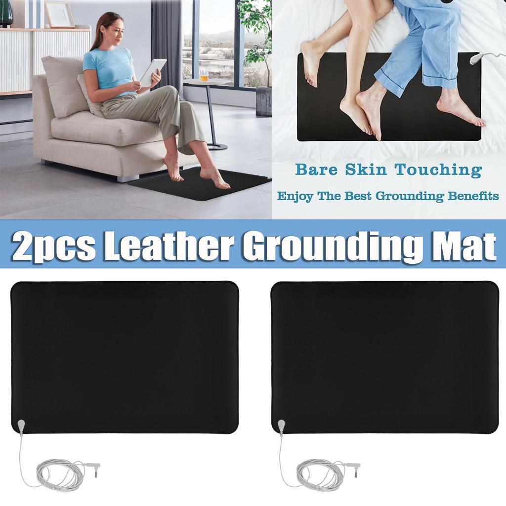 Earth Connected Therapy Grounding Foot Mat Conductive Earthing Pad for Full Body Nonslip Leather Grounding Mattress
