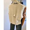 Women Sweater Vest Retro Patchwork Lace Knitted Solid Loose Sleeveless Vest High-quality Korean Soft Keep Warm Sweater Pullover