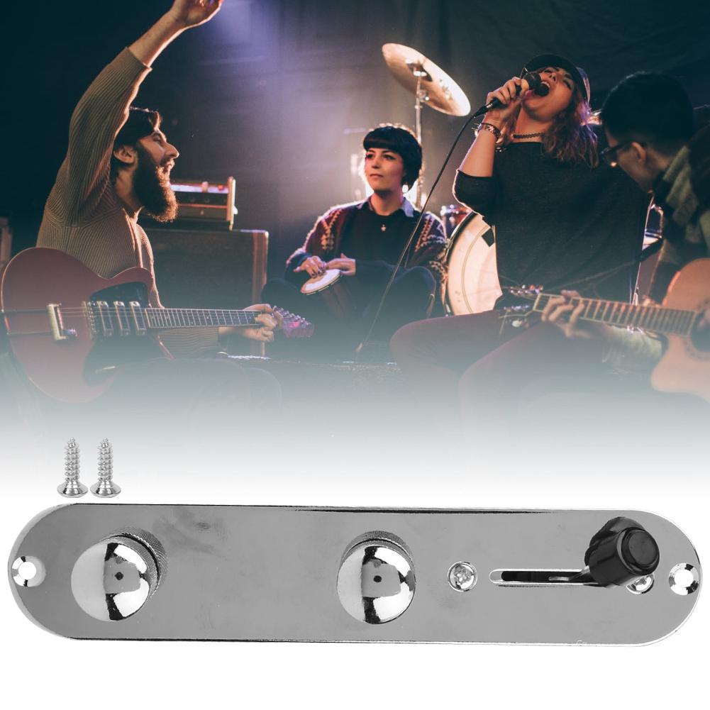 Electric Guitar Prewired Control Plate Silver Zinc Alloy Musical Instrument Accessories