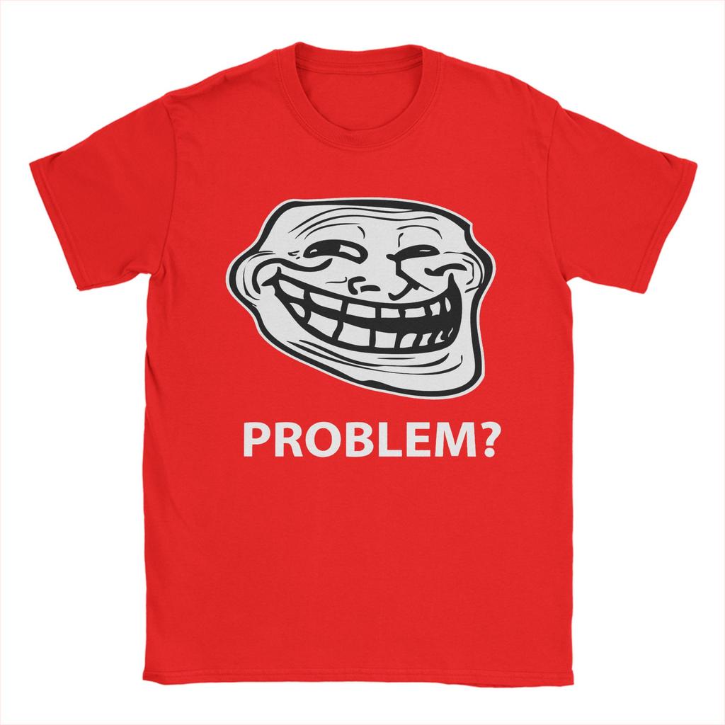 Trollface Meme Rage Comic Funny Troll Joke Internet TShirts Men Vintage 100 Cotton Tee Shirt T Shirts Gift Idea Clothing