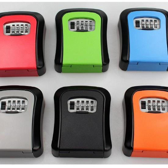 Wandmontierter Diebstahlsicherer Metallschlüsselkasten mit Katzenaugen-Dekoration und Passwortspeicher