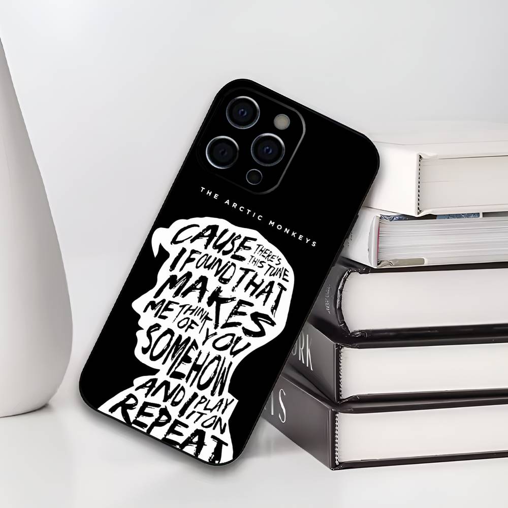 A-Arctic M-Monkeys Band Phone Case For iPhone 17,16,15,14,13,12,11 Plus,Pro Max,XS,Soft Black Cover